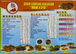 Daftar Harga Menu Ayam Goreng Kalasan MK179