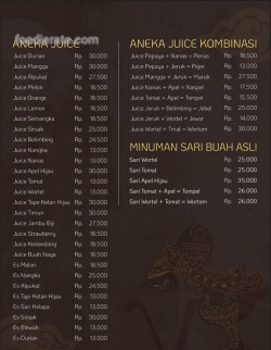 Daftar Harga Menu Ayam Goreng Ny. Suharti