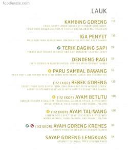 Daftar Harga Menu Sate Khas Senayan