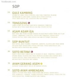 Daftar Harga Menu Sate Khas Senayan