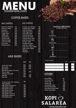 Daftar Harga Menu Kopi Salarea