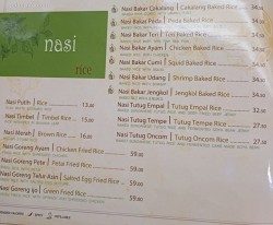 Daftar Harga Menu Riung Sunda