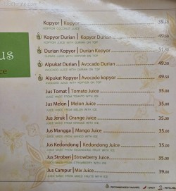 Daftar Harga Menu Riung Sunda