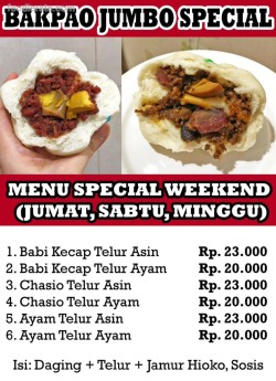 Daftar Harga Menu Bakpao Sun A531