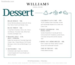 Daftar Harga Menu William's