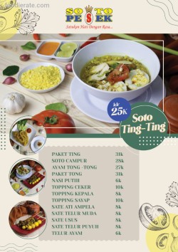 Daftar Harga Menu Soto Pesek