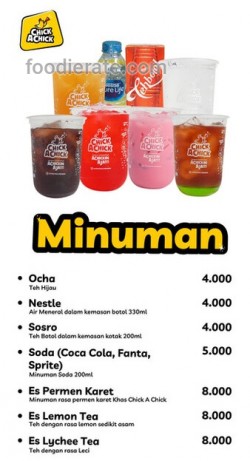 Daftar Harga Menu Chick a Chick