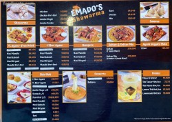 Daftar Harga Menu Emado's Shawarma