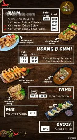 Daftar Harga Menu Waroenk Kito