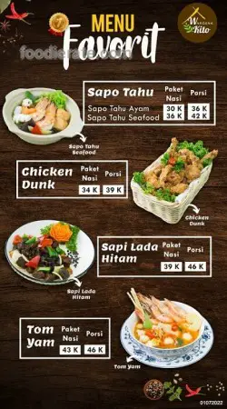 Daftar Harga Menu Waroenk Kito