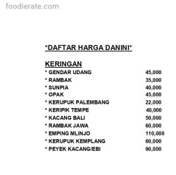 Daftar Harga Menu daNini