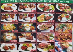 Daftar Harga Menu Ayam Taliwang Lima Rasa