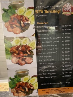 Daftar Harga Menu BPK Berastagi