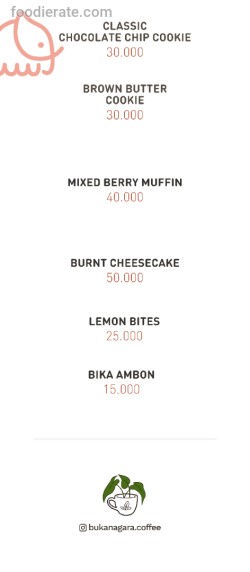 Daftar Harga Menu Bukanagara Coffee