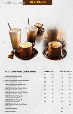 Daftar Harga Menu Old Town White Coffee