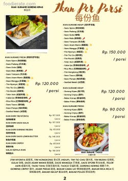 Daftar Harga Menu Rezeki Seafood