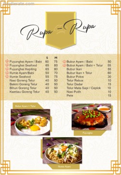 Daftar Harga Menu Nasi Tim Pasar Pagi (Cahaya Pagi Chinese Food)