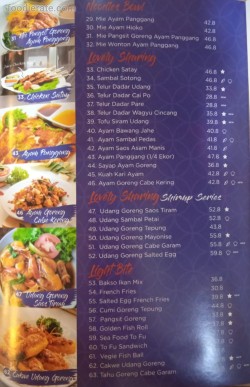 Daftar Harga Menu Restaurant Penang