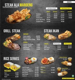 Daftar Harga Menu Waroeng Steak & Shake