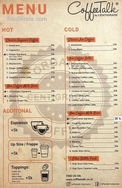 Daftar Harga Menu Coffeetalk