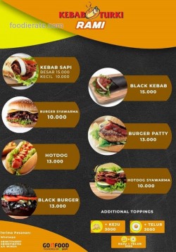 Daftar Harga Menu Kebab Turki Rami