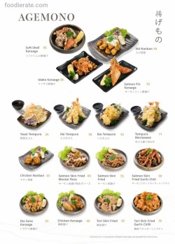 Daftar Harga Menu Gion The Sushi Bar