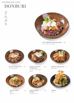 Daftar Harga Menu Gion The Sushi Bar