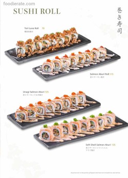 Daftar Harga Menu Gion The Sushi Bar