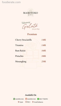 Daftar Harga Menu Mamitoko