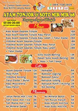 Daftar Harga Menu Bakmie MikMik 68