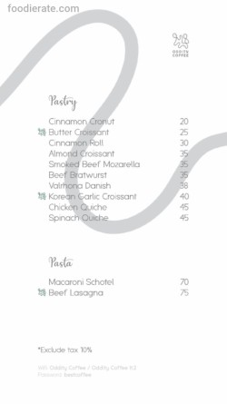 Daftar Harga Menu Oddity Coffee