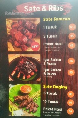 Daftar Harga Menu Sate Babi Bapo