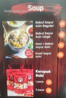 Daftar Harga Menu Sate Babi Bapo