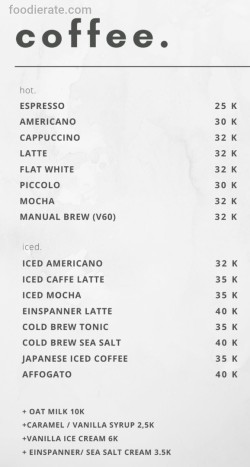 Daftar Harga Menu Espresso & Co