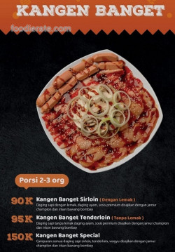 Daftar Harga Menu Kangen Grill