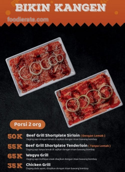 Daftar Harga Menu Kangen Grill