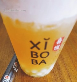 Yuzu Sakura Macchiato - with Yoghurt Popping Boba Xi Bo Ba