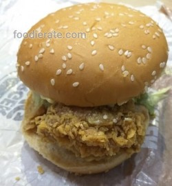Menu King Chicken Burger Burger King